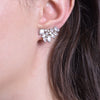 Culturesse Emerson Crystal Leaf Climber Earrings