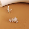 Culturesse Emerson Crystal Leaf Climber Earrings