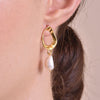 Culturesse Zuri Gold Vermeil Pearl Drop Earrings