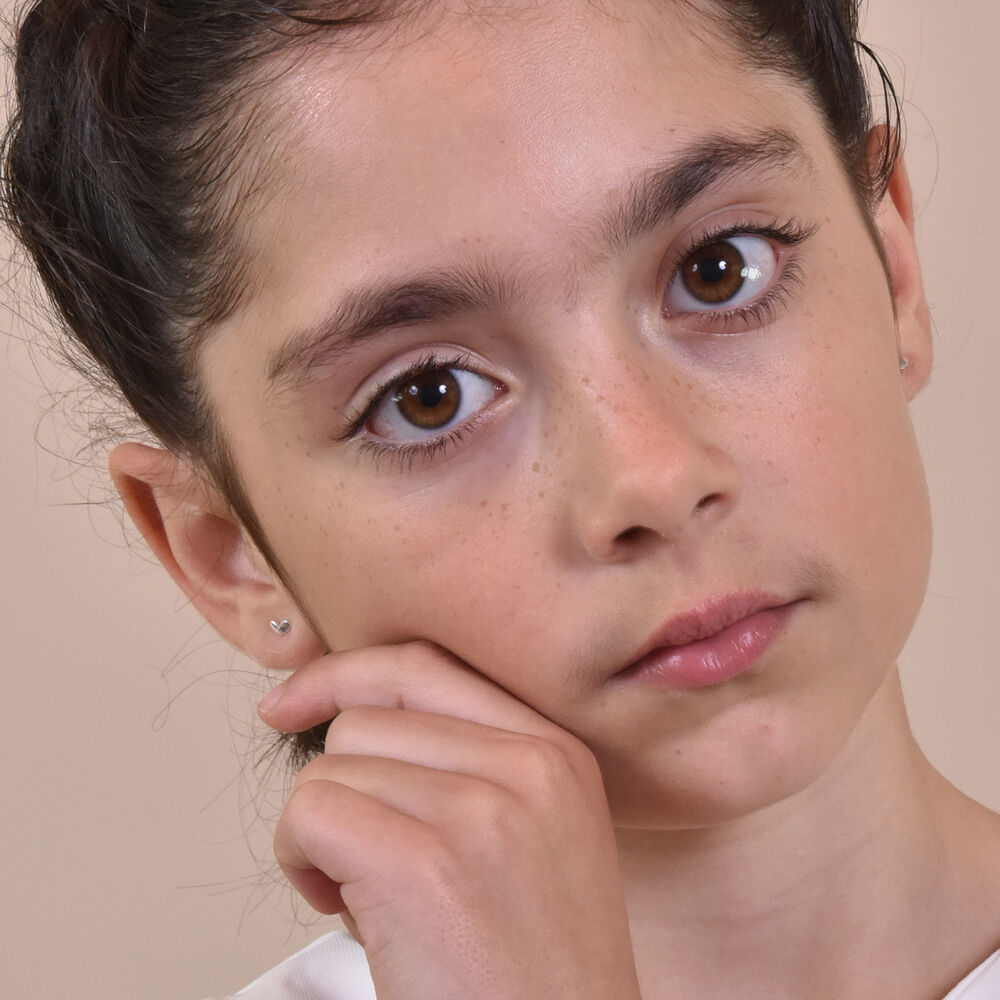 Culturesse Little Silver Heart Set Earrings