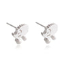 Culturesse Little Hedgehog Dainty Silver Stud Earrings