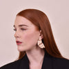 Culturesse Jaslyn Rose Gold Mismatching Earrings