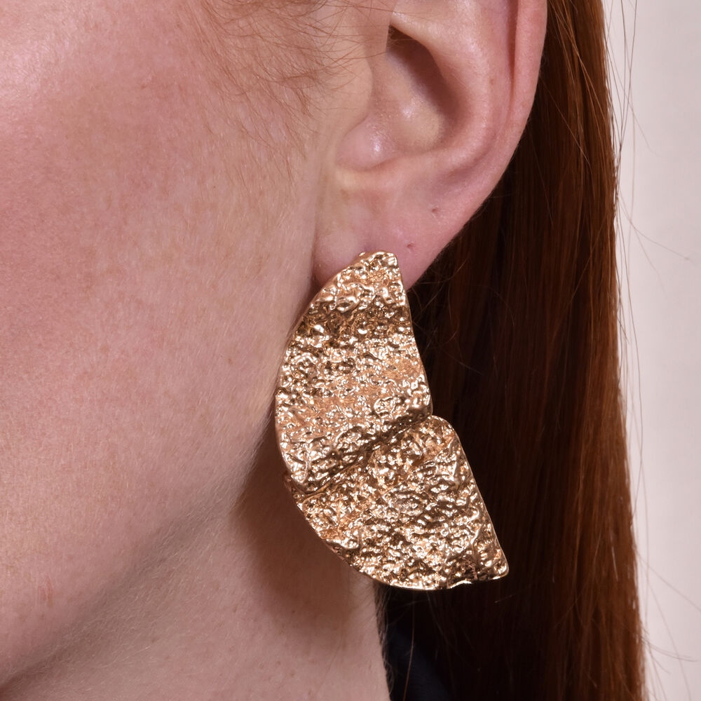 Culturesse Jaslyn Rose Gold Mismatching Earrings
