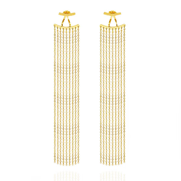 Culturesse Lizette Luxury Golden Tassel Earrings