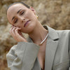 Culturesse Franca Elongated Gold Bowl Earrings