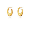 Culturesse Lowe Modern Gold Curve Earrings