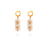Culturesse Brynne 24K Jewel Embellished Pearl Drop Earrings