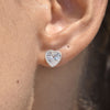 Culturesse Avila Zircon Love Heart Earrings (Silver)