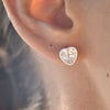 Culturesse Avila Zircon Love Heart Earrings (Silver)