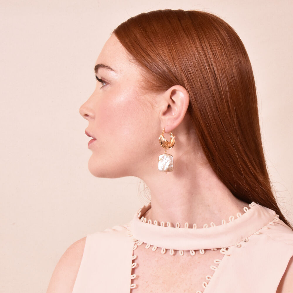 Culturesse Glory Luxury Baroque Pearl Drop Earrings