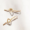 Culturesse Hughette 24K Artisan Line Art Earrings