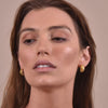 Culturesse Elayne Gold Filled Croissant Earrings