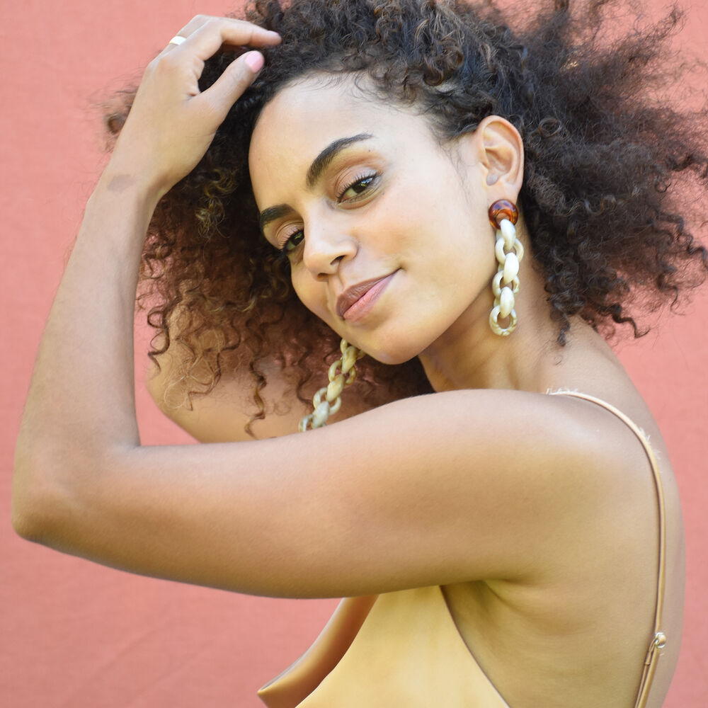 Culturesse Tahiti Nude Twists Dangle Earrings