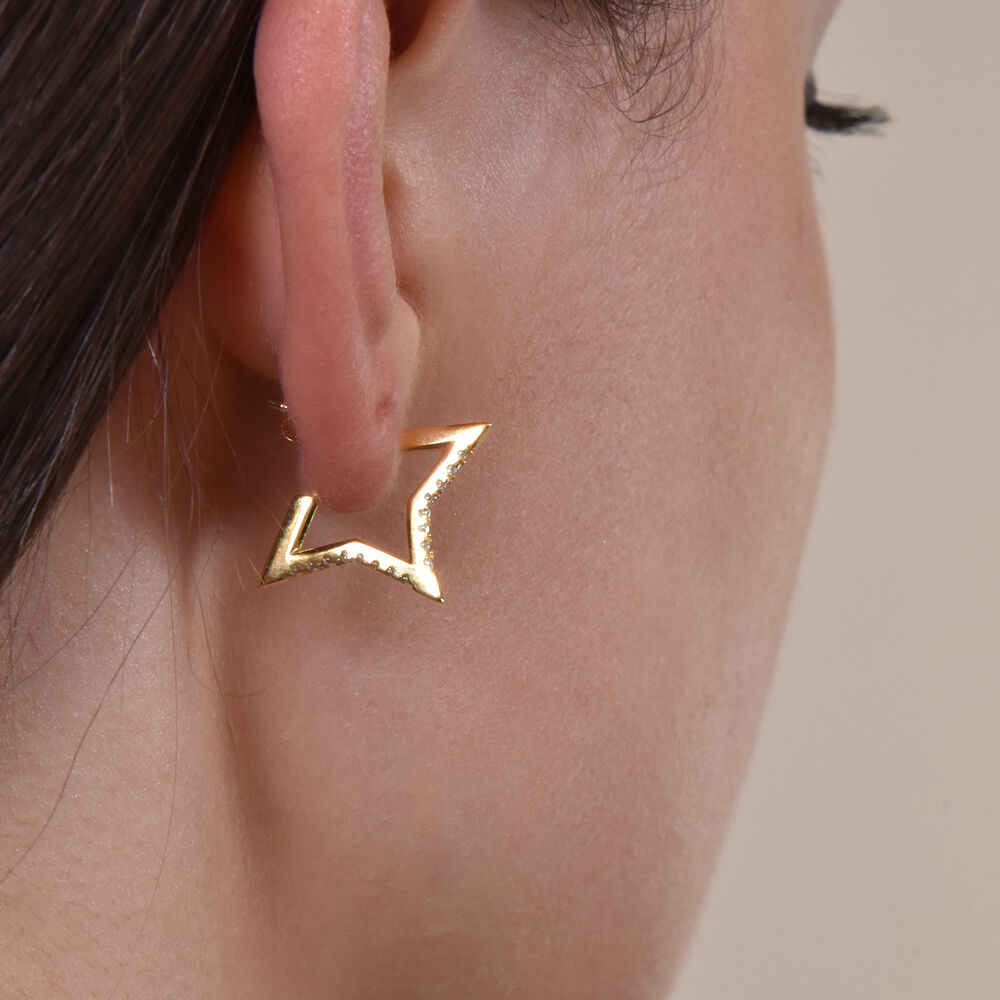 Culturesse Octavia Gold Vermeil Sparkle On Earrings