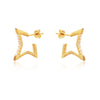 Culturesse Octavia Gold Vermeil Sparkle On Earrings