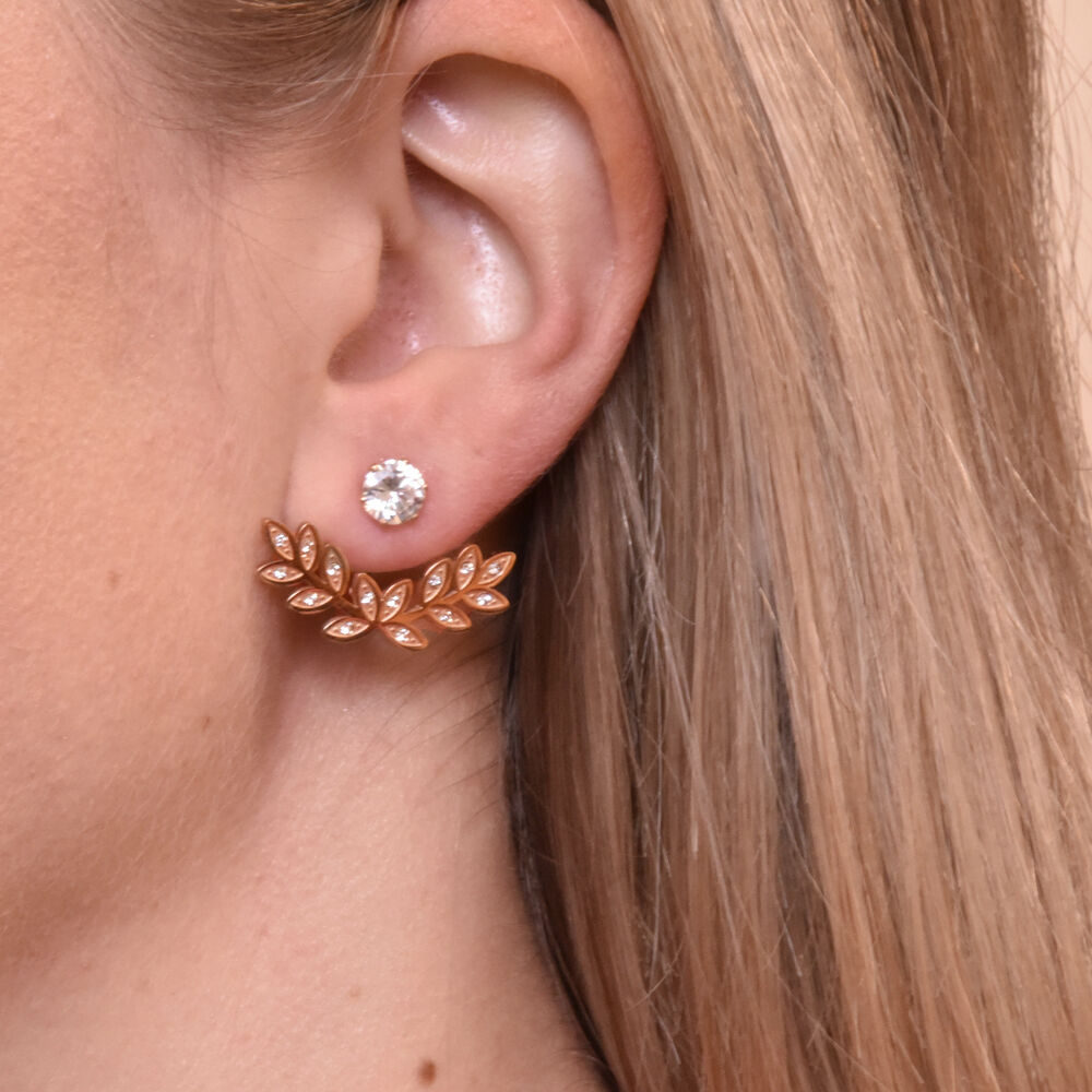 Culturesse Olevia Rose Gold Stud Earrings