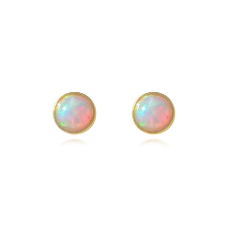 Culturesse Lue Dainty Opal Stud Earrings (Gold)