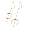 Culturesse Helene Line Art Drop Earrings