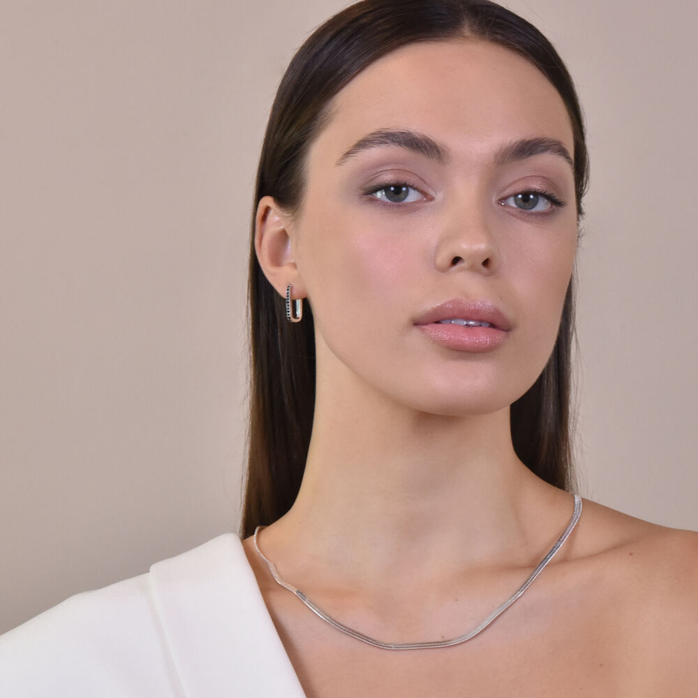 Culturesse Kendra Dainty Silver Huggie Earrings