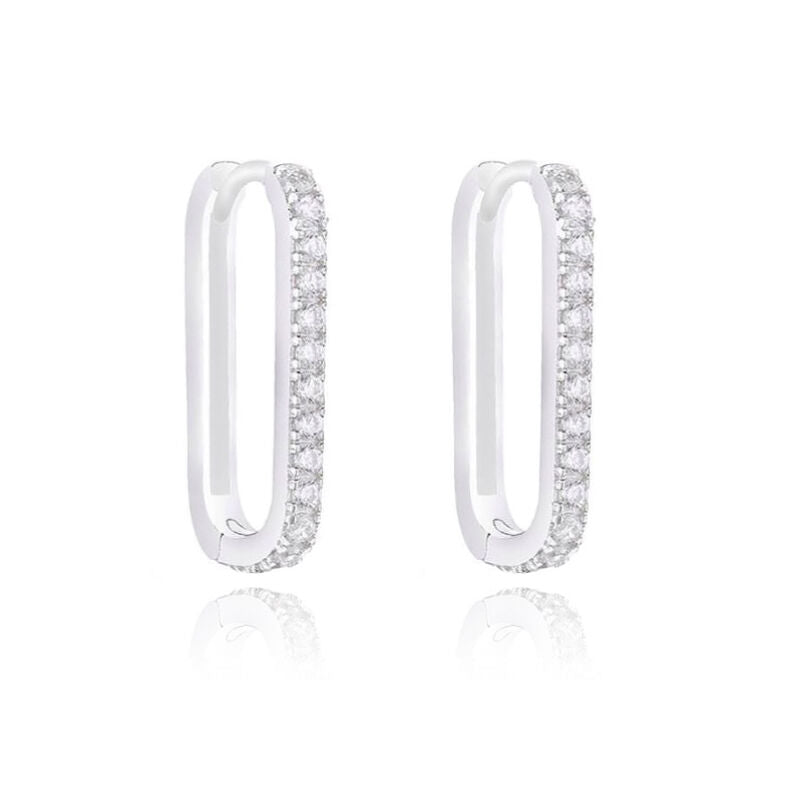 Culturesse Parker Dainty Silver Huggie Earrings