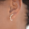 Culturesse Gabrielle Pastel Diamante Climber Earrings (White)
