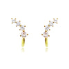 Culturesse Gabrielle Pastel Diamante Climber Earrings (Yellow)