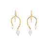 Culturesse Everleigh Gold Pearl Arch Earrings