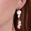 Culturesse Cleo Mismatching Pearl Stack Earrings