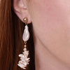 Culturesse Cleo Mismatching Pearl Stack Earrings