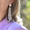 Culturesse Gwen Vintage Pearly Tassel Earrings