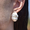 Culturesse Magda Baroque Pearl Stud Earrings