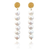 Culturesse Celeste 24K Freshwater Pearl Drop Earrings