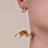 Culturesse Jeane Sculpture Petal Drop Earrings