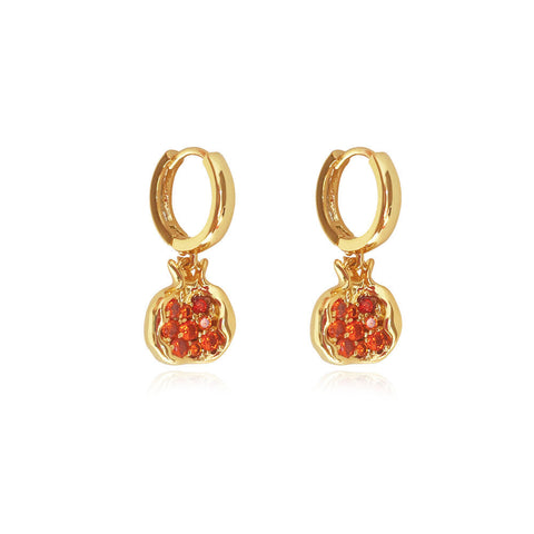 Culturesse Amaris Pomegranate Drop Earrings