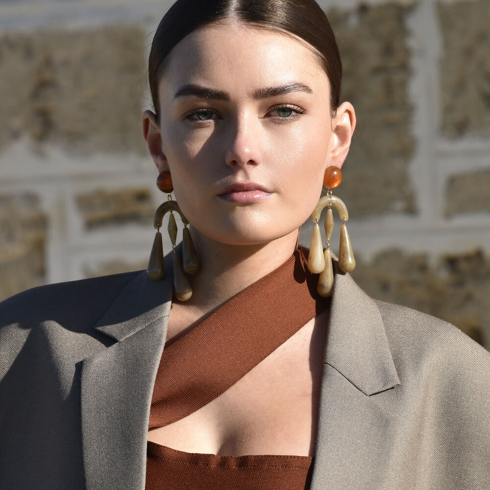 Culturesse Soft Echo Resin Drop Earrings