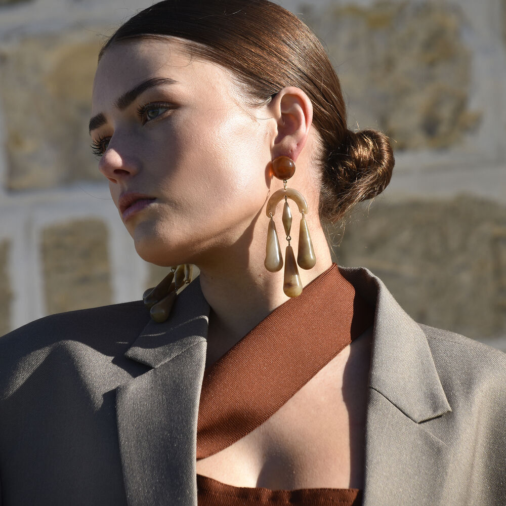 Culturesse Soft Echo Resin Drop Earrings