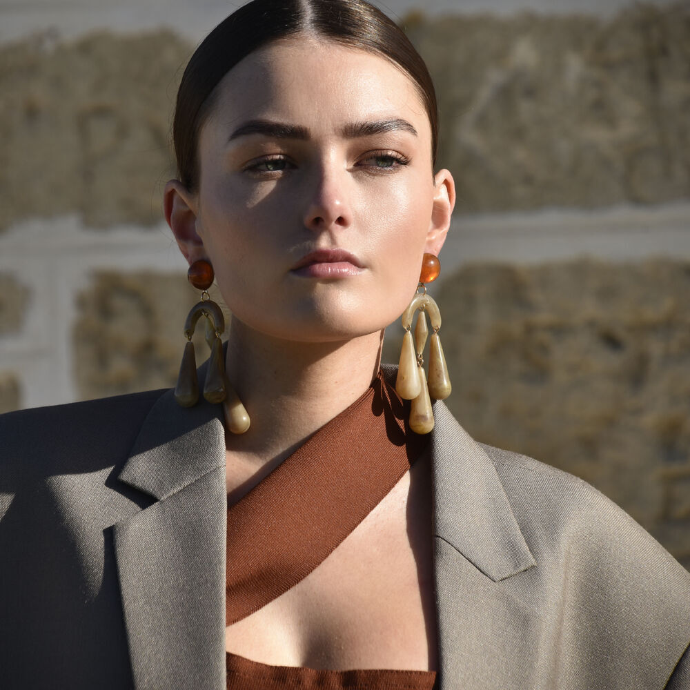 Culturesse Soft Echo Resin Drop Earrings