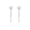 Culturesse Everett Flower Tassel Clip-on Earrings