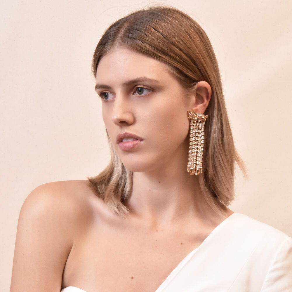 Culturesse Bright Night Crystal Diamante Earrings