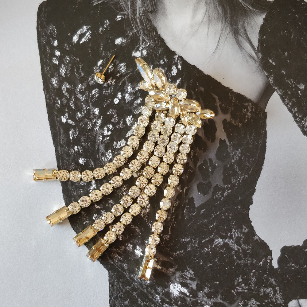 Culturesse Bright Night Crystal Diamante Earrings