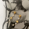 Culturesse Apri Aesthetic Rose Pearl Drop Earrings (Gold)