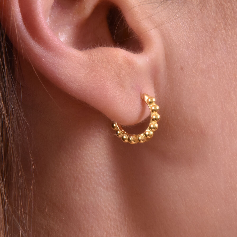 Culturesse Este Gold Vermeil Dainty Sleeper Earrings