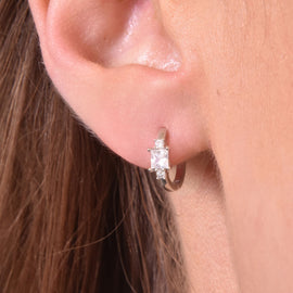 Culturesse Cella Dainty Topaz Sleeper Earrings