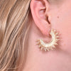 Culturesse Allmira Gold Sparkle Stud Earrings