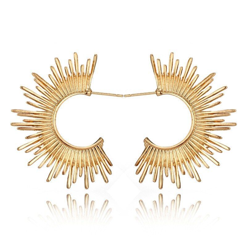 Culturesse Allmira Gold Sparkle Stud Earrings