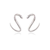 Culturesse Cassidy Artisan Dainty Serpent Earrings - Silver