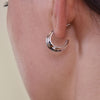 Culturesse Estrid Solid Silver Bowl Hoop Earrings