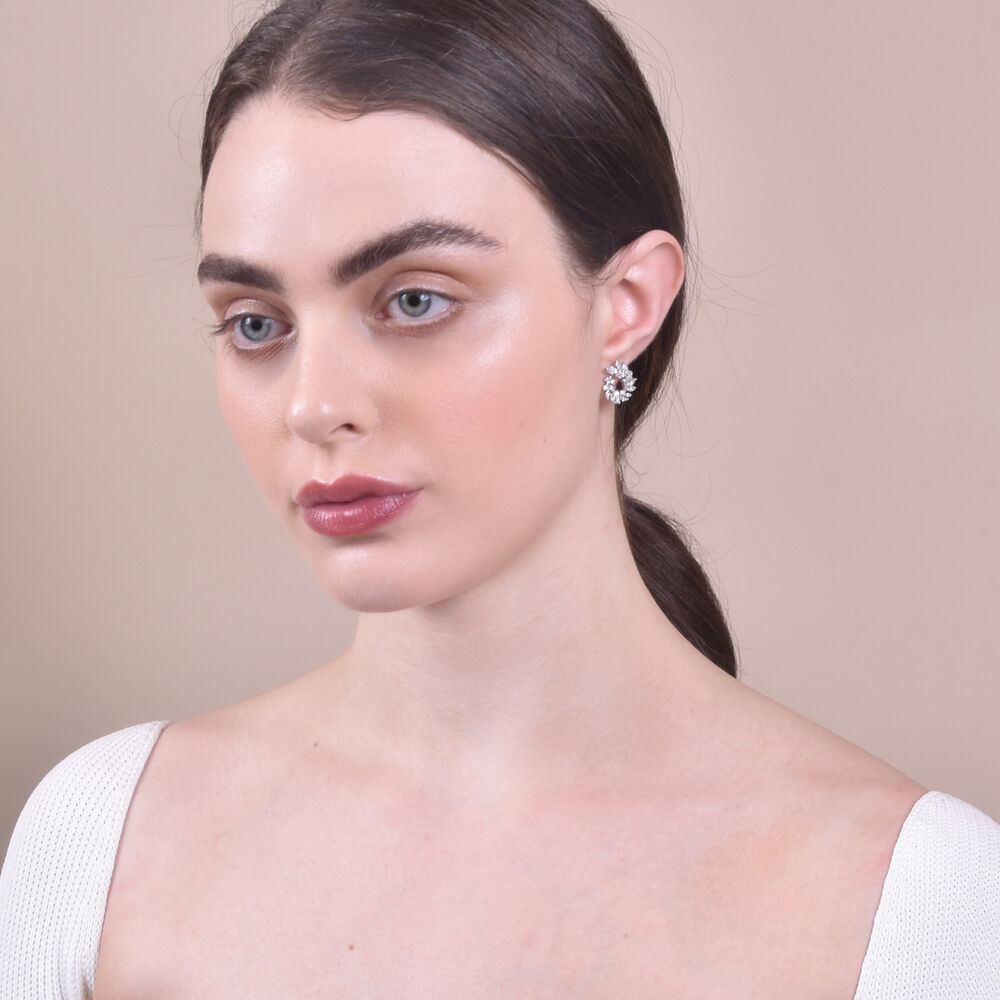 Culturesse Baby Georgia May Crystal Diamante Earrings