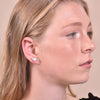 Culturesse Silvi Pearl Leaf Stud Earrings