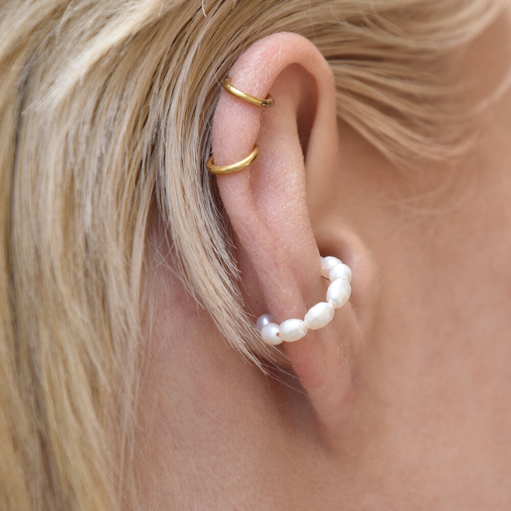 Culturesse Mridu Freshwater Pearl Cuff Earrings